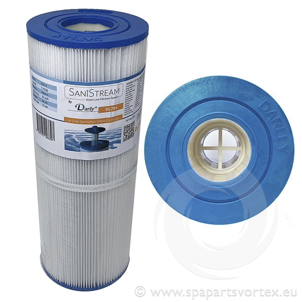 Lot De 2 Filtres Spa Darlly 40059 - Compatible B Cool, Ospazia, Aquaspa, Hespéride, Be Spa